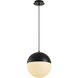 Luna 12 inch Black Pendant Ceiling Light