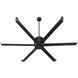 Enorme 78 inch Black with Matte Black Blades Outdoor Ceiling Fan