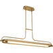 Braem 7 inch Brushed Brass Chandelier Ceiling Light