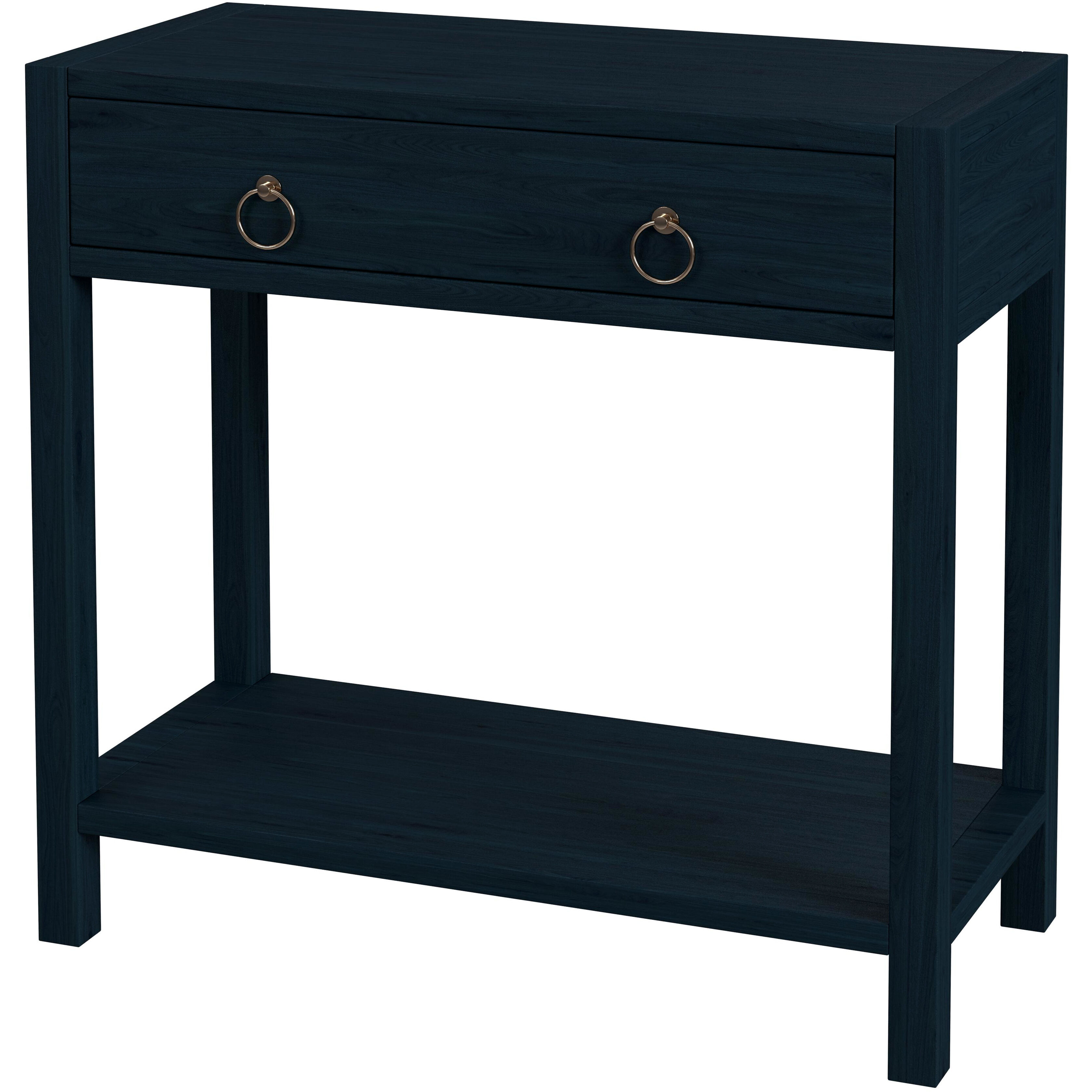 Lark 30" Wood 1-Drawer Nightstand in Navy Blue