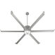 Enorme 78 inch Classic Nickel with Satin Nickel Blades Outdoor Ceiling Fan