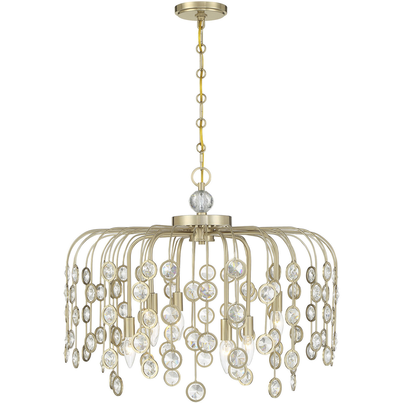 Irina 6 Light 26 inch Noble Brass Chandelier Ceiling Light