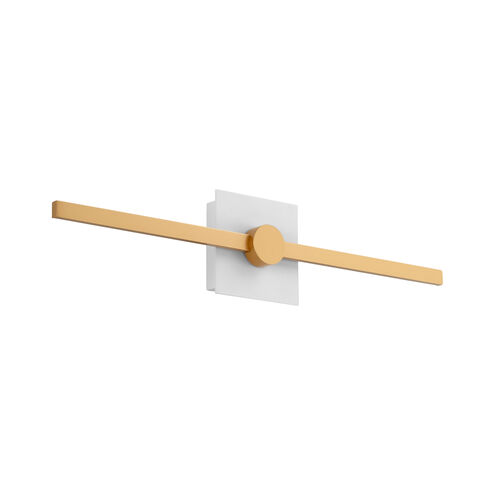Zora 1 Light 21 inch White/Industrial Brass Vanity Light Wall Light
