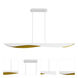 Pivot 1 Light 4 inch White/Aged Brass Chandelier Ceiling Light