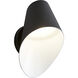 Lottie LED 10.25 inch Black Outdoor Sconce