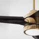 Xega 60 inch Aged Brass with Matte Black Blades Ceiling Fan