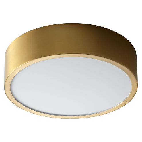 Peepers 1 Light 10 inch Aged Brass Flush Mount Ceiling Light