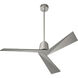Dynamo 54 inch Satin Nickel with Silver Blades Ceiling Fan