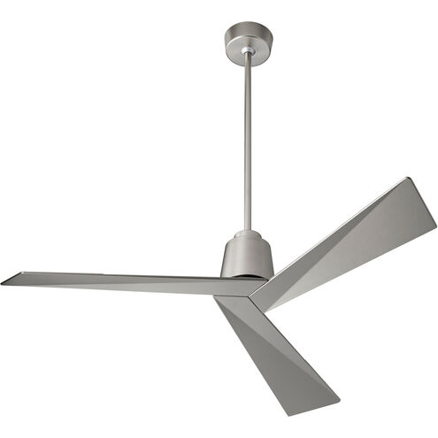 Dynamo 54 inch Satin Nickel with Silver Blades Ceiling Fan