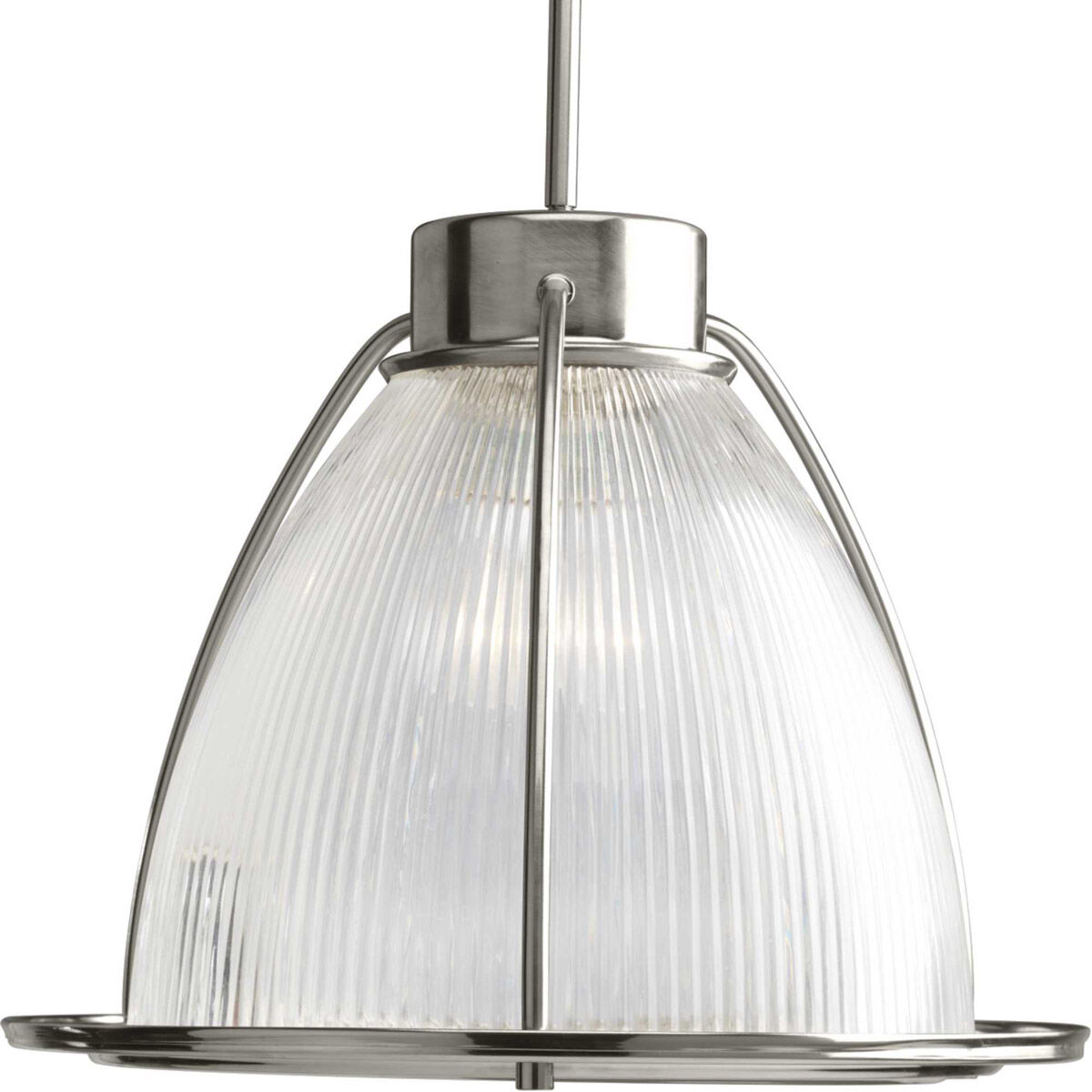 Prismatic Glass 1 Light 16 inch Brushed Nickel Pendant Ceiling Light