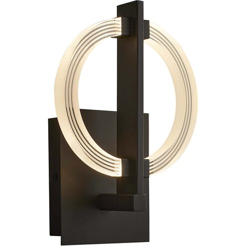Arena 1 Light 8 inch Black Sconce Wall Light