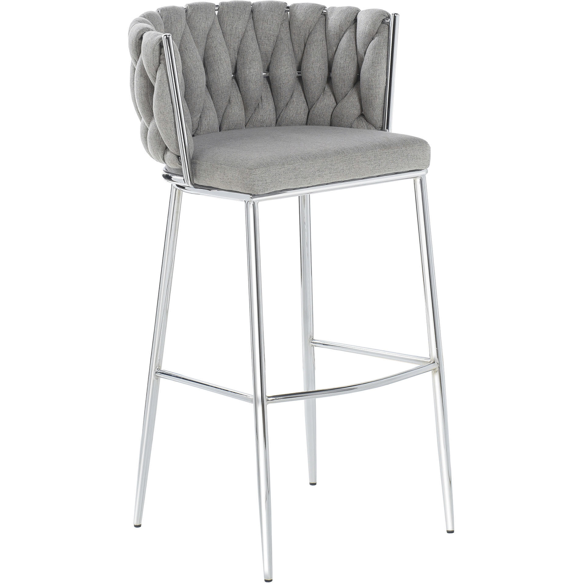 Woven Gray and Silver Chair