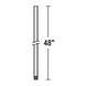 Downrod White Fan Downrod, 48in