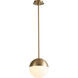 Mondo LED 10 inch Aged Brass Pendant Ceiling Light