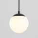 Luna 1 Light 6 inch Black Pendant Ceiling Light in 4000K