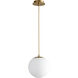 Luna LED 10 inch Aged Brass Pendant Ceiling Light in 3000K