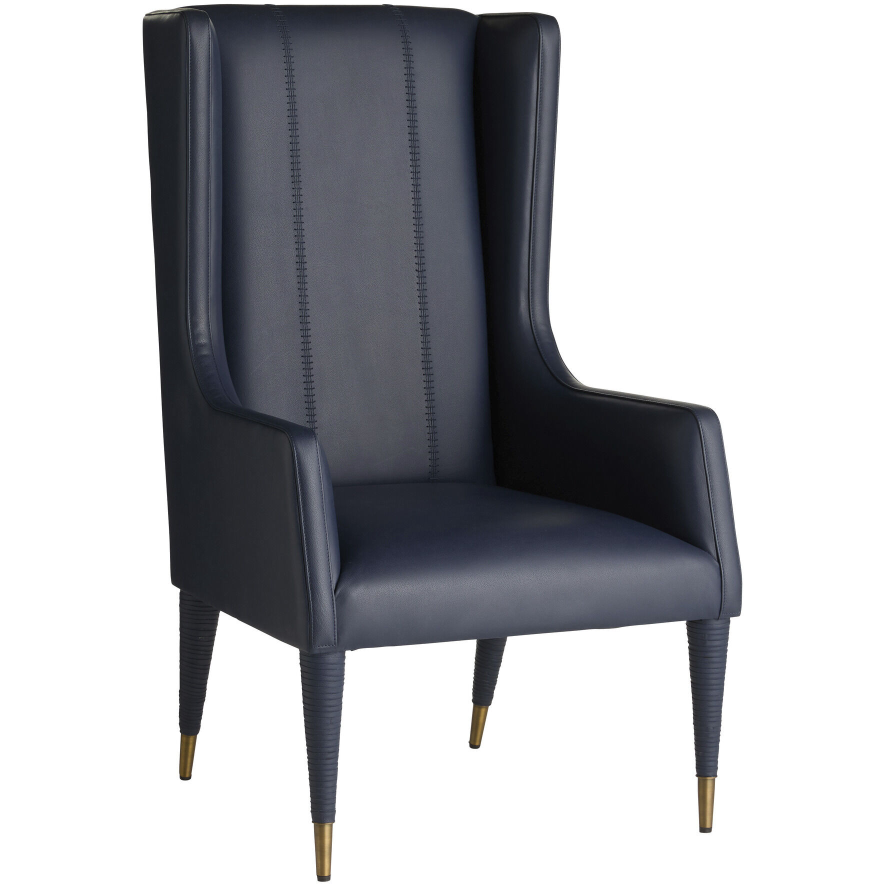 Hawthorne Navy and Antique Brass Host Chair