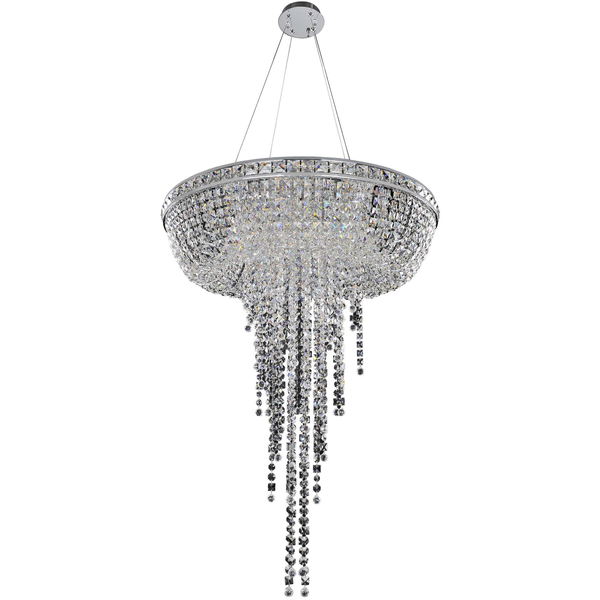 Cascata 8 Light 32 inch Chrome Pendant Ceiling Light