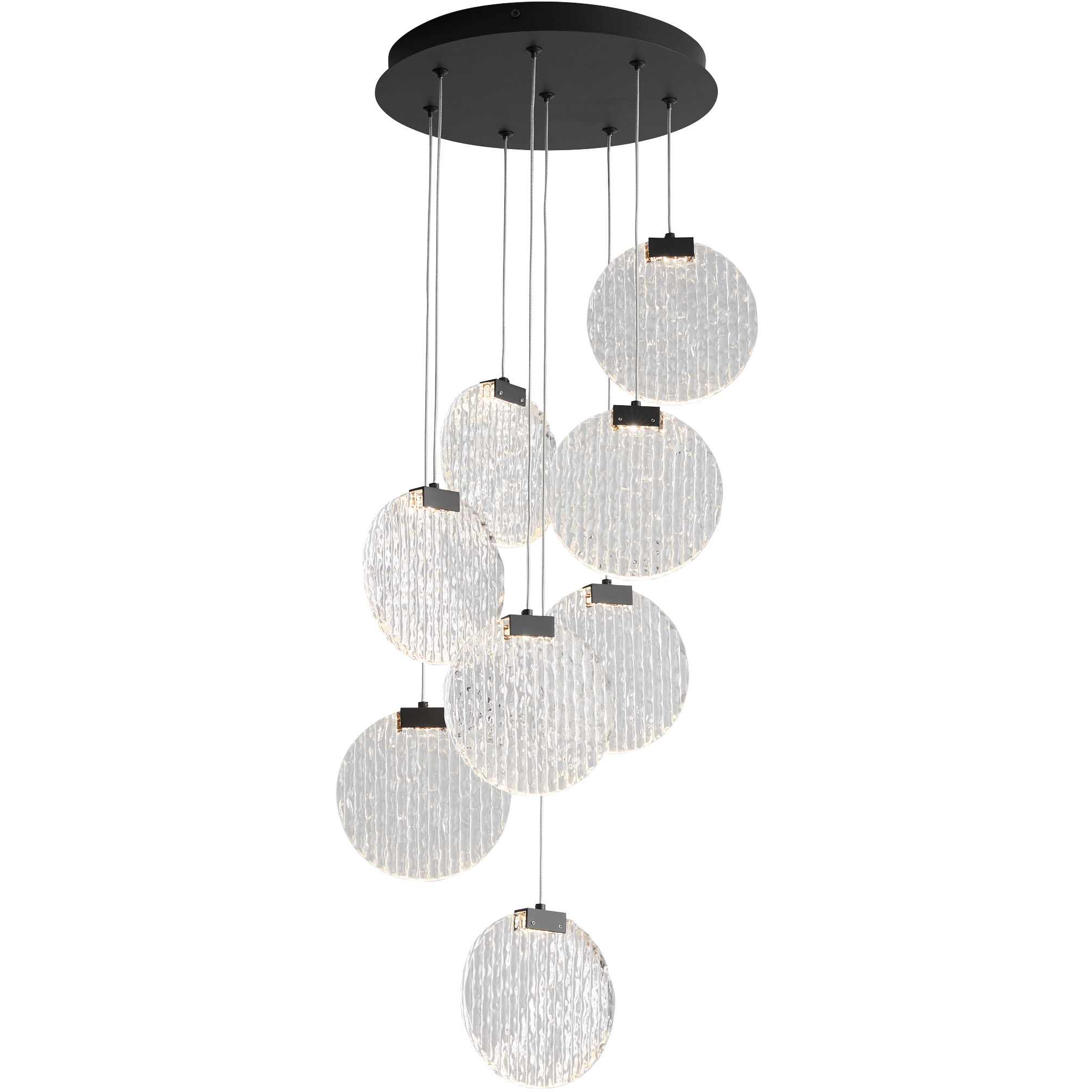 Axiom 8 Light 13 inch Black Pendant Ceiling Light