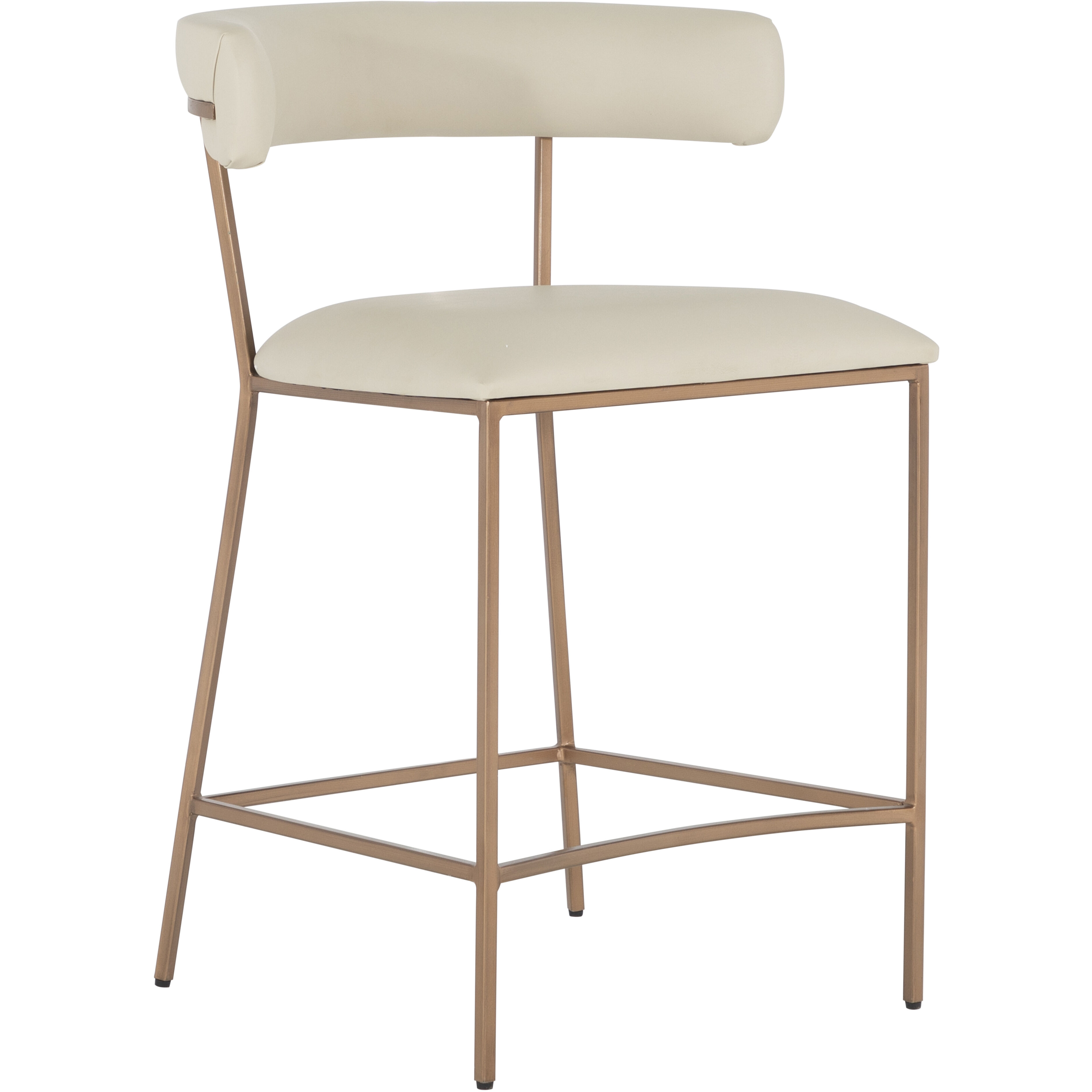 Matlock 36.75 inch White & Ivory / Yellow Bar Counter Stool