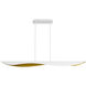 Pivot 1 Light 4 inch White/Aged Brass Chandelier Ceiling Light