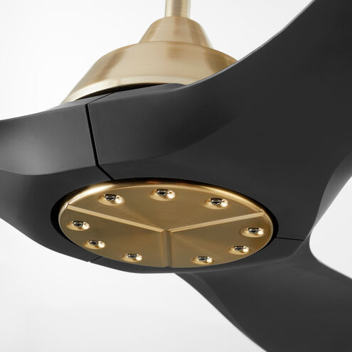 Avalon 52 inch Aged Brass with Matte Black Blades Ceiling Fan 