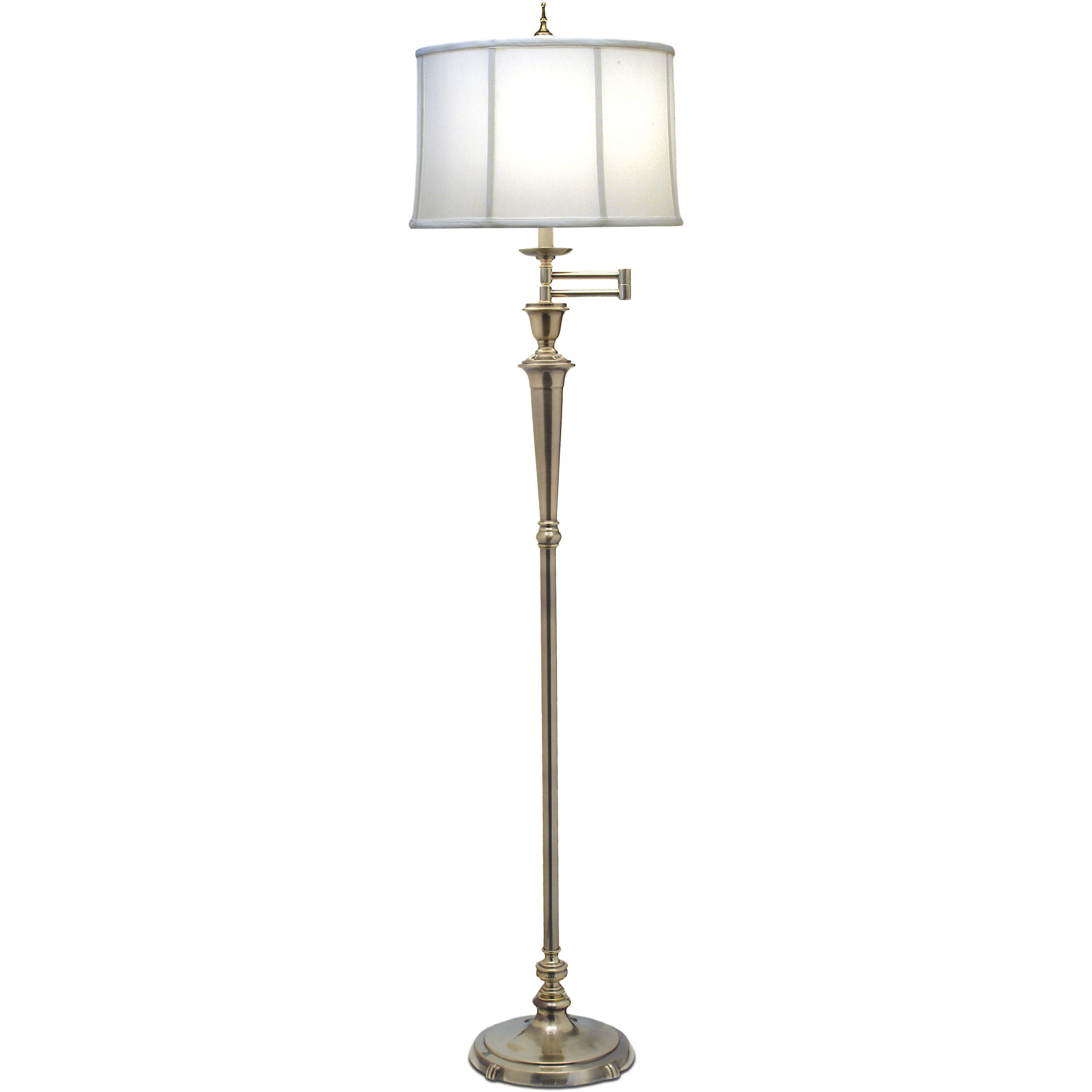 Ellie 66 inch 150 watt Burnished Brass Floor Lamp Portable Light