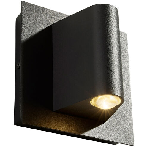 Cadet LED 5 inch Black Outdoor Wall Sconce