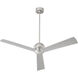 Rondure 54 inch Satin Nickel with Silver Blades Ceiling Fan