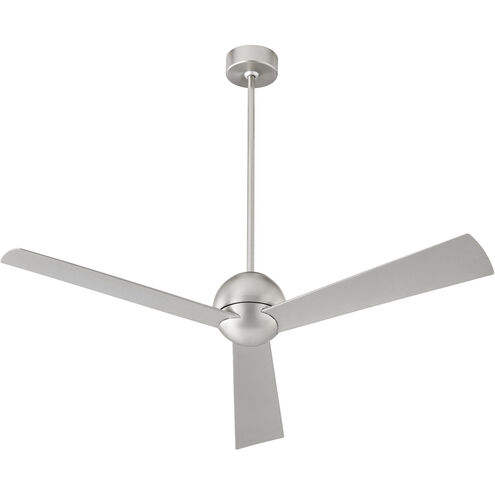Rondure 54 inch Satin Nickel with Silver Blades Ceiling Fan