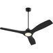 Avalon 52 inch Black with Matte Black Blades Ceiling Fan