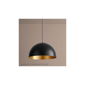 Lucci LED 24 inch White/Industrial Brass Pendant Ceiling Light
