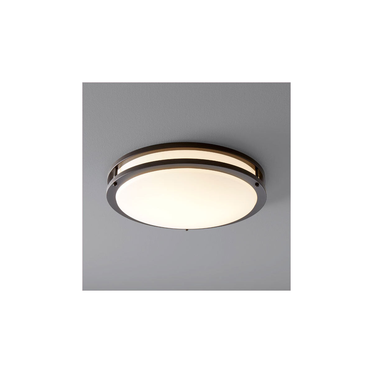 Oracle 1 Light 18 inch Oiled Bronze Flush Mount Ceiling Light