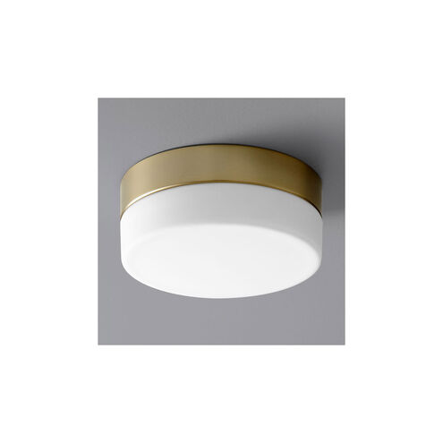 Zuri LED 7 inch Aged Brass Flush Mount Ceiling Light