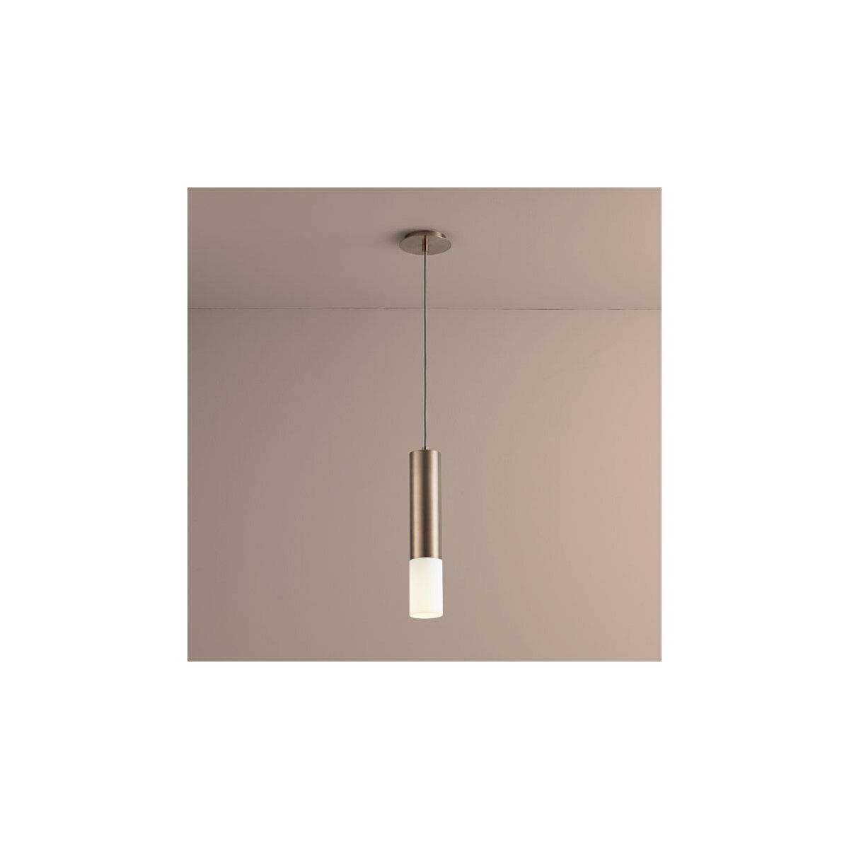 Opus 1 Light 4 inch Satin Copper Pendant Ceiling Light
