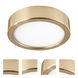 Fleet 1 Light Aged Brass Fan Light Kit 