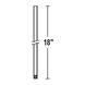 Downrod Satin Nickel Fan Downrod, 18in
