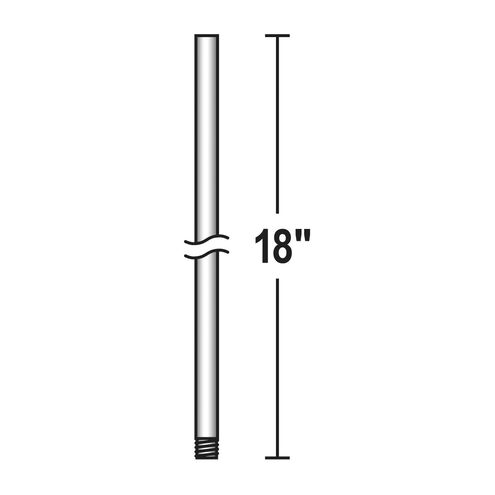 Downrod Black Fan Downrod, 18in 