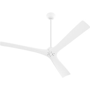 Mecca 64 inch White with Studio White Blades Ceiling Fan