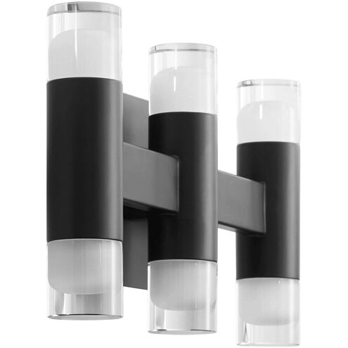 Alarum 6 Light 14 inch Black Vanity Light Wall Light