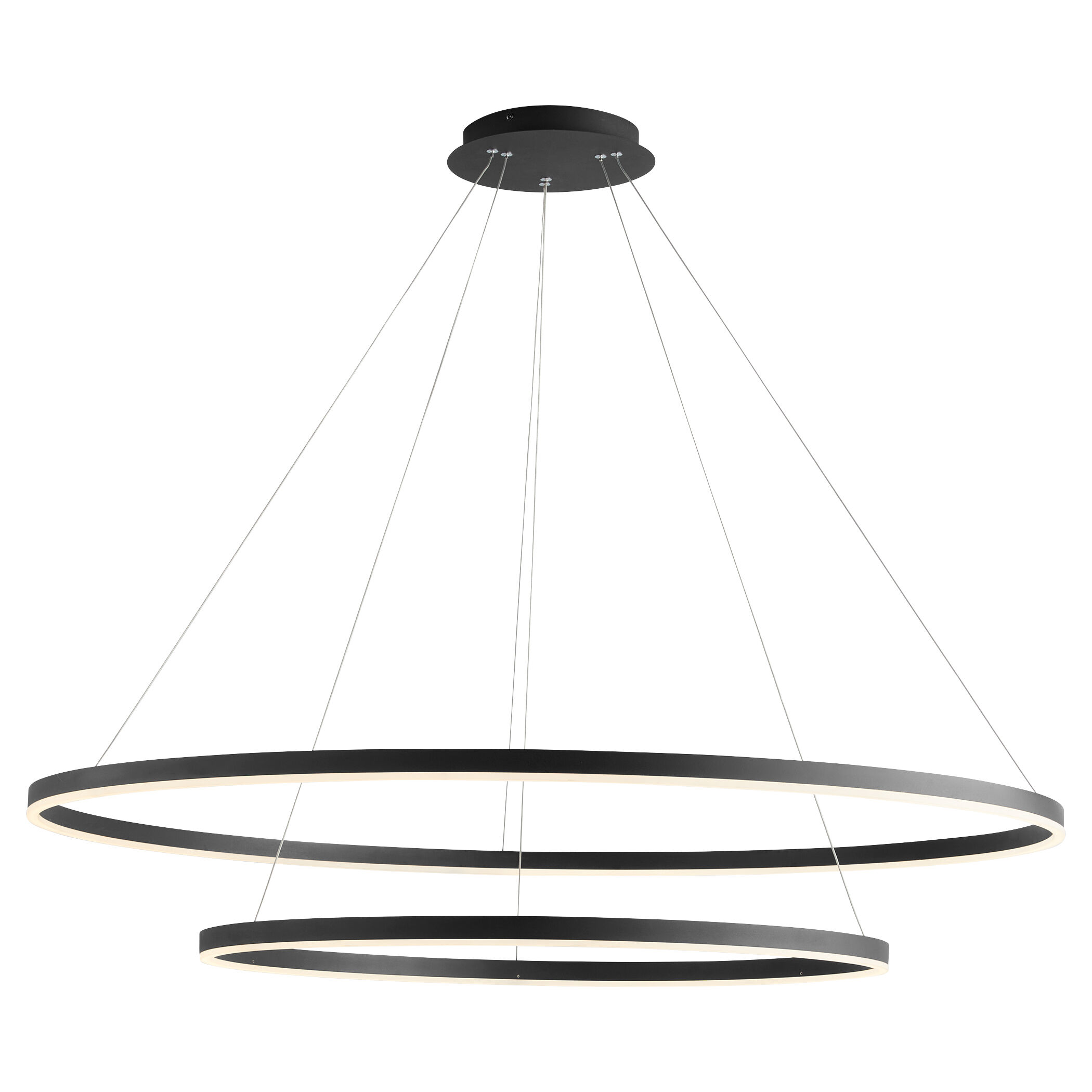 Circulo 2 Light 48 inch Black Pendant Ceiling Light
