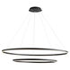 Circulo 2 Light 48 inch Black Pendant Ceiling Light