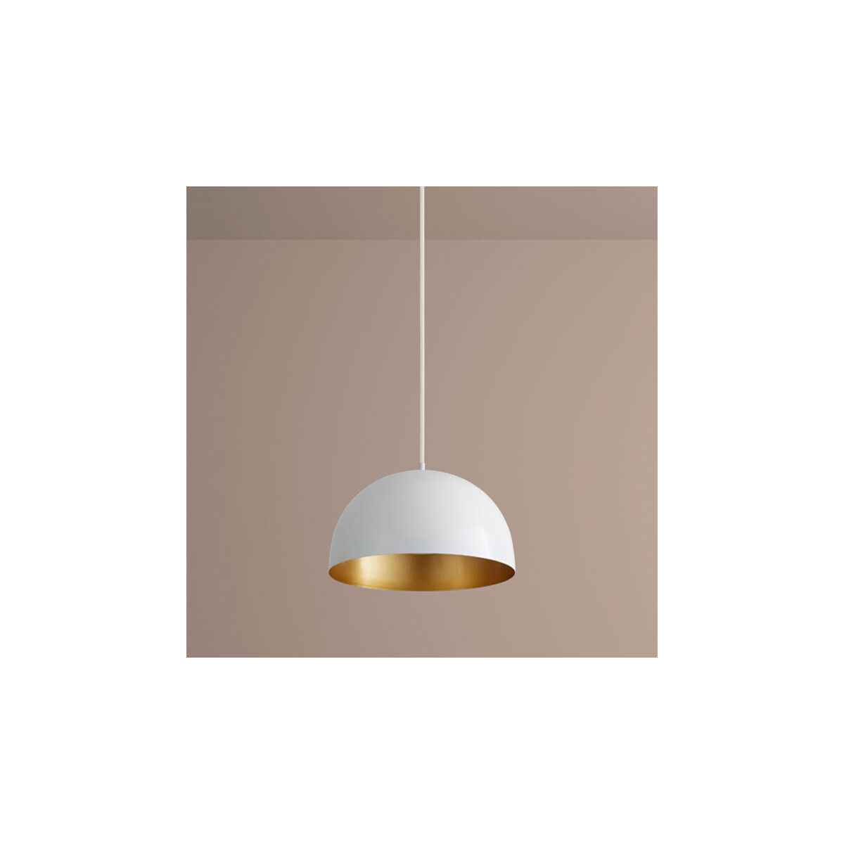 Lucci LED 16 inch White/Industrial Brass Pendant Ceiling Light