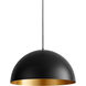 Lucci LED 24 inch Black/Industrial Brass Pendant Ceiling Light