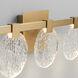 Axiom 5 Light 38 inch Aged Brass Vanity Light Wall Light