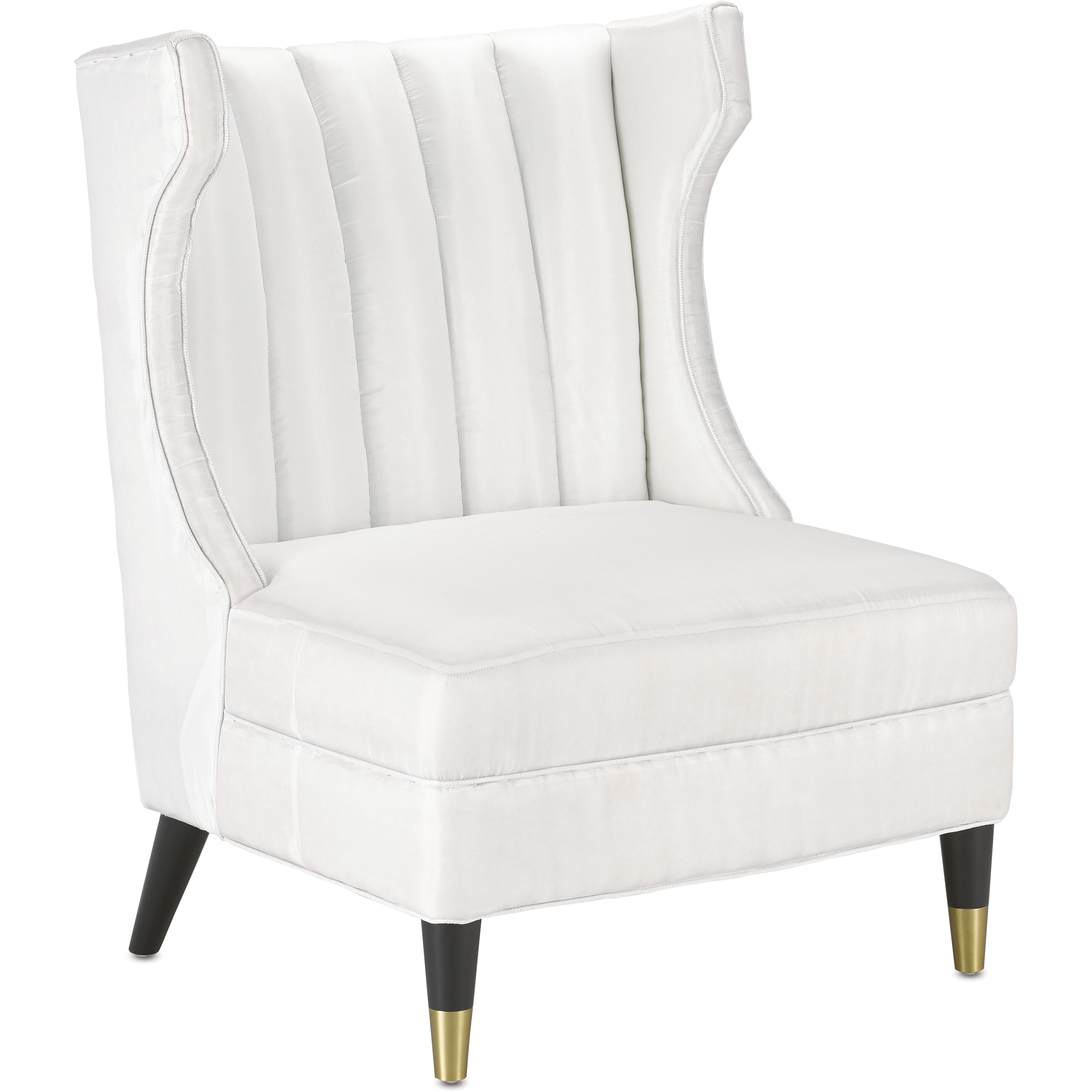 Jacqui Black/Brushed Brass Slipper Chair