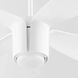 Samaran 60 inch White with Studio White Blades Ceiling Fan