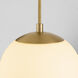 Luna 8 inch Aged Brass Pendant Ceiling Light
