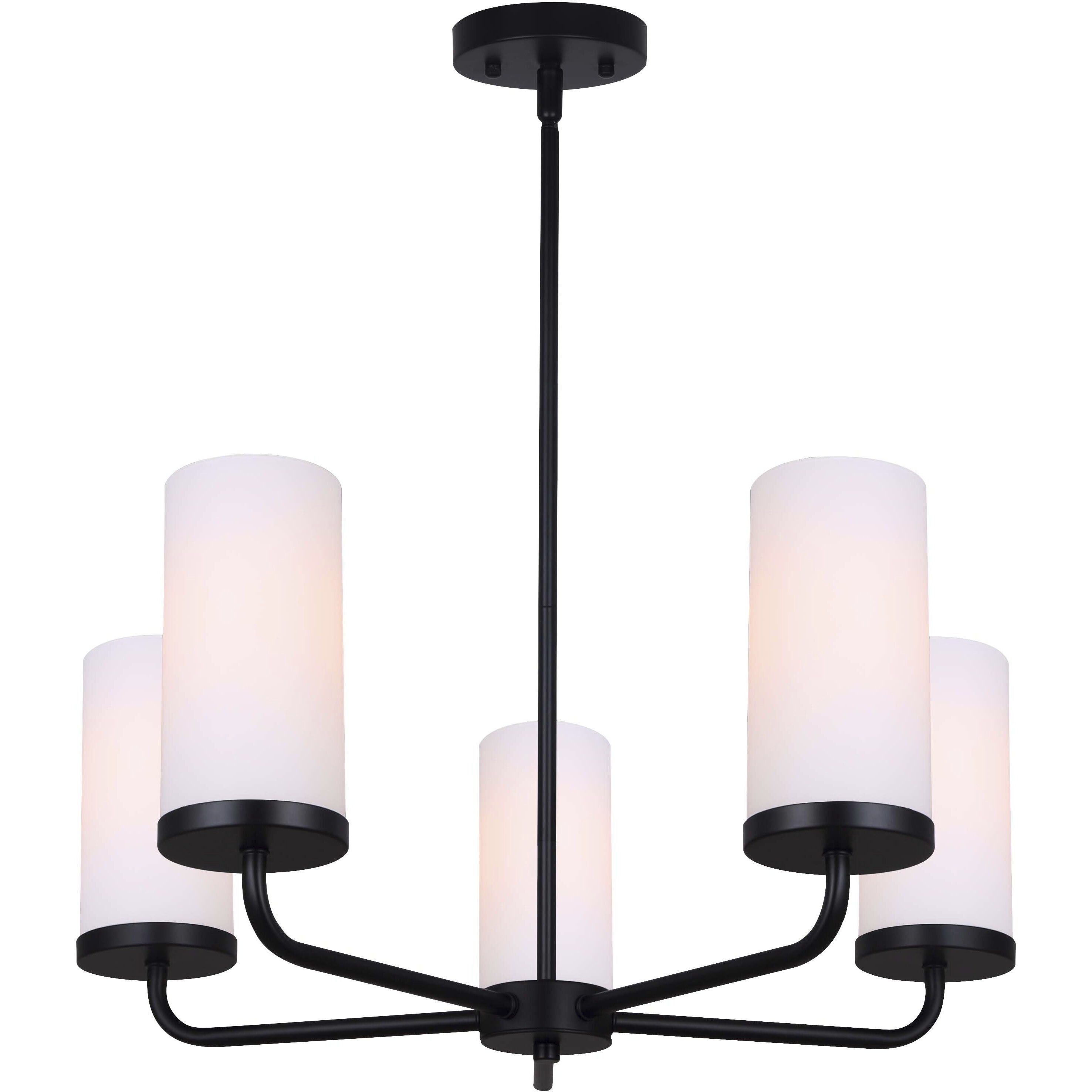 Malloy 5 Light 24.63 inch Black Chandelier Ceiling Light
