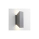 Duo 2 Light 12 inch Grey Outdoor Wall Sconce